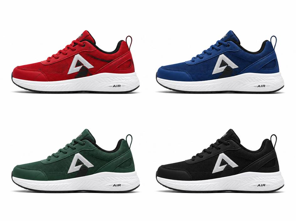 Sneaker in four color variations